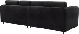 Furniture 786 Sleek 4 Seater Full Back Plush Velvet Sofa in Black - thumbnail 2