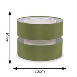 ValueLights Sophia Small 26cm Drum Easy Fit Ceiling Pendant Light Lamp Shade in Olive - Size: 10 inches - thumbnail 9