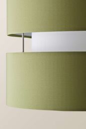 ValueLights Sophia Small 26cm Drum Easy Fit Ceiling Pendant Light Lamp Shade in Olive - Size: 10 inches - thumbnail 4