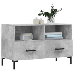 Berkfield Home TV Cabinet Concrete Grey 80x36x50 cm Engineered Wood - Size: 80 x 36 x 50 cm - thumbnail 1