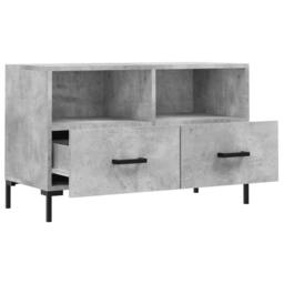 Berkfield Home TV Cabinet Concrete Grey 80x36x50 cm Engineered Wood - Size: 80 x 36 x 50 cm - thumbnail 6