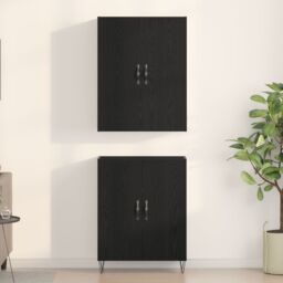 Berkfield Home Highboard Black Oak 69, 5x34x180 cm Engineered Wood - Size: 5 x 34 x 180 cm - thumbnail 4