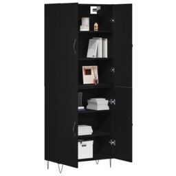 Berkfield Home Highboard Black Oak 69, 5x34x180 cm Engineered Wood - Size: 5 x 34 x 180 cm - thumbnail 3