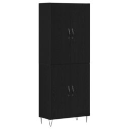 Berkfield Home Highboard Black Oak 69, 5x34x180 cm Engineered Wood - Size: 5 x 34 x 180 cm - thumbnail 2