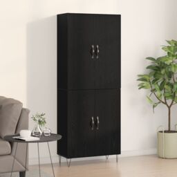 Berkfield Home Highboard Black Oak 69, 5x34x180 cm Engineered Wood - Size: 5 x 34 x 180 cm - thumbnail 1