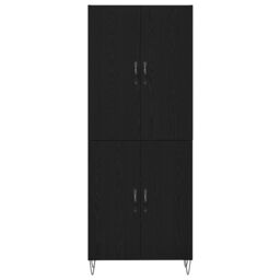 Berkfield Home Highboard Black Oak 69, 5x34x180 cm Engineered Wood - Size: 5 x 34 x 180 cm - thumbnail 9
