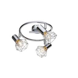 Netlighting Xara I Ceiling Spotlight Clusters Chrome 3x E14 in Grey - thumbnail 1