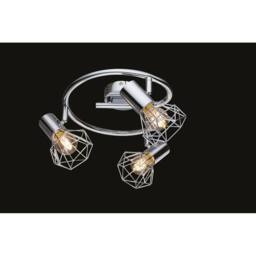 Netlighting Xara I Ceiling Spotlight Clusters Chrome 3x E14 in Grey - thumbnail 2