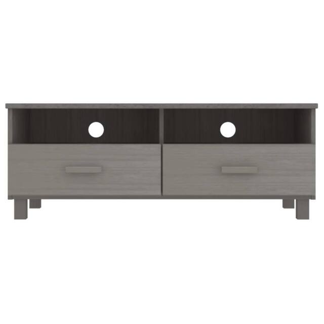 Berkfield Home TV Cabinet HAMAR Light Grey 106x40x40 cm Solid Wood Pine - Size: 106 x 40 x 40 cm - image 1