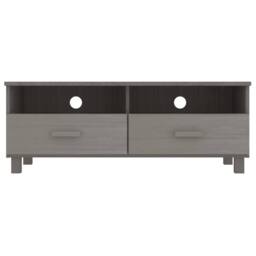 Berkfield Home TV Cabinet HAMAR Light Grey 106x40x40 cm Solid Wood Pine - Size: 106 x 40 x 40 cm