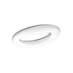 Netlighting Oakley Flush Ceiling 40W LED 3000K 3200lm Chrome Frosted Acrylic in Grey