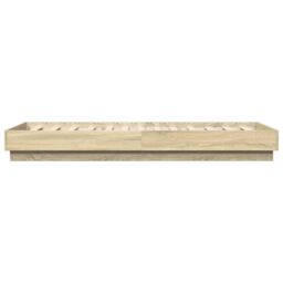Berkfield Home Bed Frame without Mattress Sonoma Oak 100x200 cm Engineered Wood in Brown - thumbnail 5