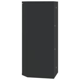 Berkfield Home Corner Bathroom Mirror Cabinet Black 30x24x60 cm - Size: 30 x 24 x 60 cm - thumbnail 6