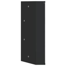 Berkfield Home Corner Bathroom Mirror Cabinet Black 30x24x60 cm - Size: 30 x 24 x 60 cm - thumbnail 5