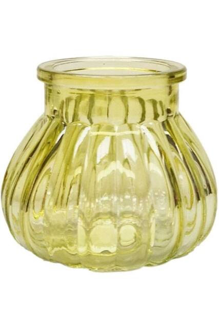 KDMD Yellow Veneto Bubble Glass Jar Vase 7.5cm 12 Pack - image 1
