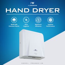 MYLEK Pro Washroom Bathroom Hand Dryer 1300w ABS in Silver - thumbnail 2