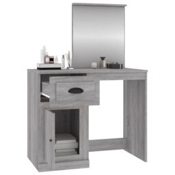 Berkfield Home Dressing Table with Mirror Grey Sonona 90x50x132.5 cm Engineered Wood - thumbnail 5