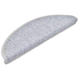 Berkfield Home Carpet Stair Treads 15 pcs Light Grey 56x17x3 cm - Size: Medium - thumbnail 4