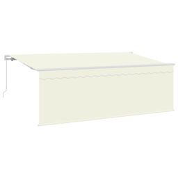 Berkfield Home Retractable Awning Manual Cream White Brown 400 x 200 cm - thumbnail 2
