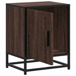 Berkfield Home Bedside Cabinets 2 pcs Brown Oak 40x31x50 cm Engineered Wood & Metal - Size: 40 x 31 x 50 cm - thumbnail 9