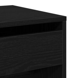 Berkfield Home Dressing Table with Mirror Black Oak Engineered Wood - thumbnail 9
