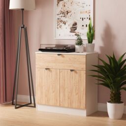 Ready Assembled 2 U Norway 1 Drawer 2 Door Sideboard (Ready Assembled) in Beige - thumbnail 1