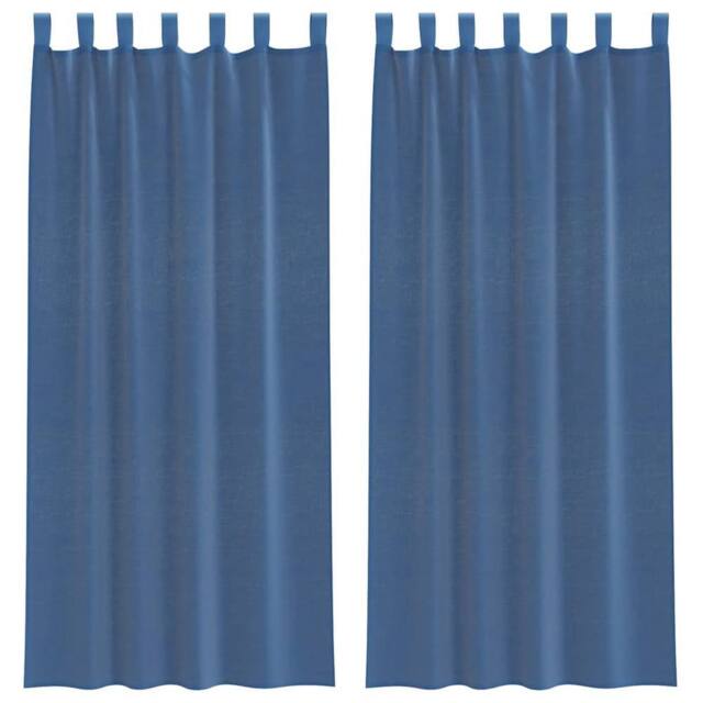 Berkfield Home Voile Curtains with Loops 2 pcs Royal Blue 140x245 cm - image 1