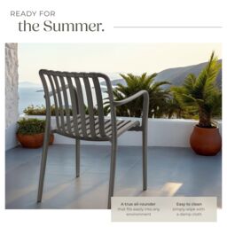 tectake Garden Chairs Alcudia in Dark Grey - Size: 2 Seater - thumbnail 4
