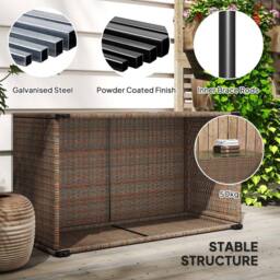 Wyld Haus Pata Brown Rattan Outdoor Coffee Table with Glass Top - thumbnail 6