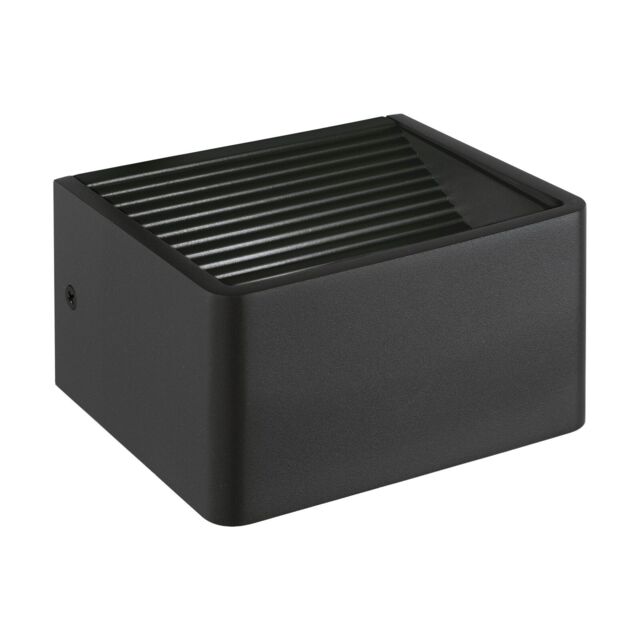 Loops IP44 Outdoor Wall Light Anthracite Aluminium 6W Built in LED Porch Lamp - image 1