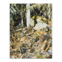 "Artery8 Il Solitario The Hermit in the Forest Sargent Wall Art Poster Print - Size: W24"" x H32""" - thumbnail 1