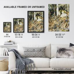 "Artery8 Il Solitario The Hermit in the Forest Sargent Wall Art Poster Print - Size: W24"" x H32""" - thumbnail 3
