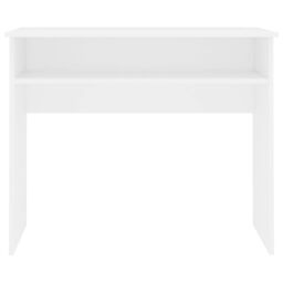 Berkfield Home Desk White 90x50x74 cm Engineered Wood - Size: 90 x 50 x 74 cm - thumbnail 4