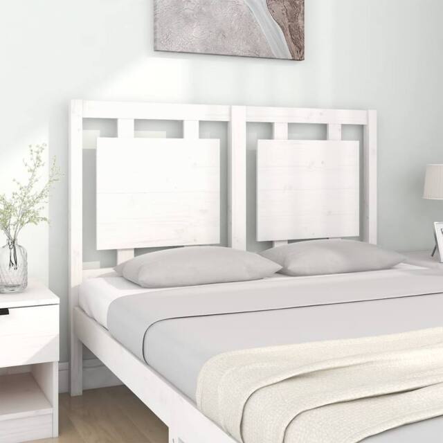 Berkfield Home Beautiful Bed Headboard White 125.5x4x100 cm Solid Pine Wood - image 1