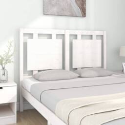 Berkfield Home Beautiful Bed Headboard White 125.5x4x100 cm Solid Pine Wood