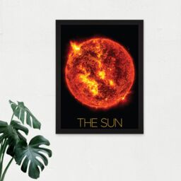 "Artery8 Wall Art Print NASA Our Solar System The Sun Solar Flare Image Large Framed Wall Décor Art in Black - Size: W18"" x H24""" - thumbnail 2
