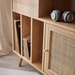 sweeek Vinyl furniture with wood effect & cane in Beige - thumbnail 6