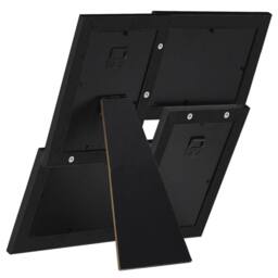 Berkfield Home Collage Photo Frame for 4x(13x18 cm) Picture Black MDF - Size: 13x18 cm