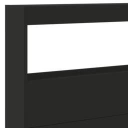 Berkfield Home Headboard Cabinet with LED Black 220x17x102 cm - Size: 220 x 17 x 102 cm - thumbnail 9