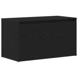 Berkfield Home Hall Bench Black Oak 80x40x45 cm Engineered Wood - Size: 80 x 40 x 45 cm - thumbnail 2