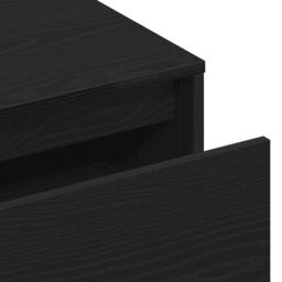 Berkfield Home Hall Bench Black Oak 80x40x45 cm Engineered Wood - Size: 80 x 40 x 45 cm - thumbnail 9