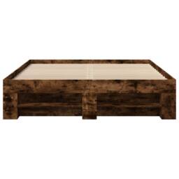 Berkfield Home Durable Bed Frame Frame Smoked Oak 120x190 cm Small Double Wood in Brown - thumbnail 5