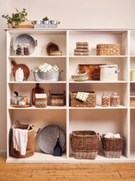Orsina Sturdy Build Set Of Two Large Kitchen Organisers, Integrated Handle Narrow Storage Boxes For Fridge in Clear - thumbnail 2