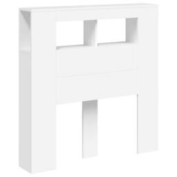 Berkfield Home LED Headboard White 100x18.5x103.5 cm Engineered Wood - thumbnail 1
