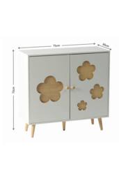 Home Source 2 Door Storage Cabinet Hallway Living Room Sideboard Wooden Legs in White - thumbnail 9