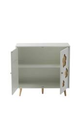 Home Source 2 Door Storage Cabinet Hallway Living Room Sideboard Wooden Legs in White - thumbnail 4