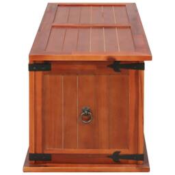 Berkfield Home Storage Chest 90x45x40 cm Solid Acacia Wood in Brown - Size: 90 x 45 x 40 cm - thumbnail 3