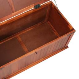 Berkfield Home Storage Chest 90x45x40 cm Solid Acacia Wood in Brown - Size: 90 x 45 x 40 cm - thumbnail 5