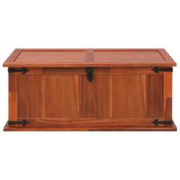 Berkfield Home Storage Chest 90x45x40 cm Solid Acacia Wood in Brown - Size: 90 x 45 x 40 cm - thumbnail 2