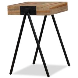 Berkfield Home Side Table Solid Reclaimed Teak - thumbnail 3